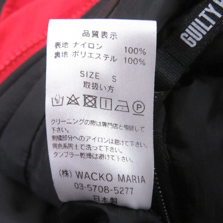 未使用品□WACKO MARIA ワコマリア 23FW-WMO-OD07 MONSTER PARKA プリマロフト ダウンジャケット レッド S 日本製 正規品 定価93500円