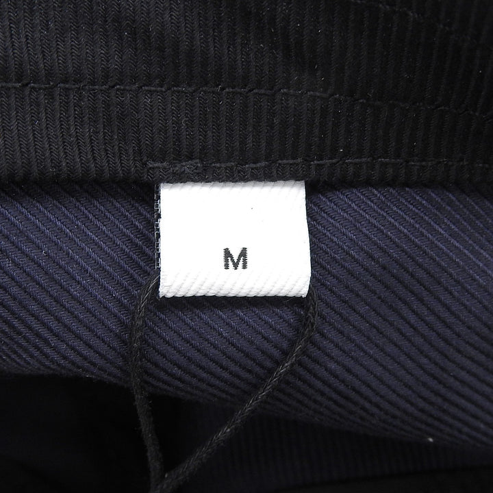 未使用品▲BURBERRY バーバリー コットン100％ レザー使い ロゴ刺繍 ベースボールキャップ 帽子 インディゴ M 57 伊製 正規品 レディース