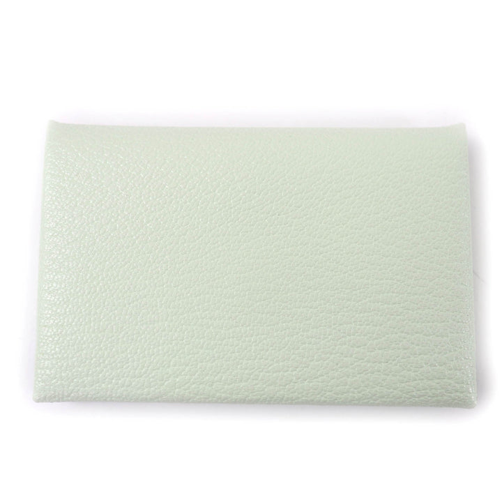 極美品☆HERMES エルメス カルヴィ シェーブル ヴェールフィズ ミント パスケース カードケース B刻印 フランス製 レディース