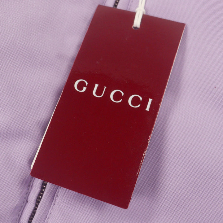 美品▼GUCCI グッチ 795697 GG柄 ロゴ刺繍 リバーシブル フーデッド 中綿入り ジップアップ ナイロンジャケット 48 ハンガー付き 正規品