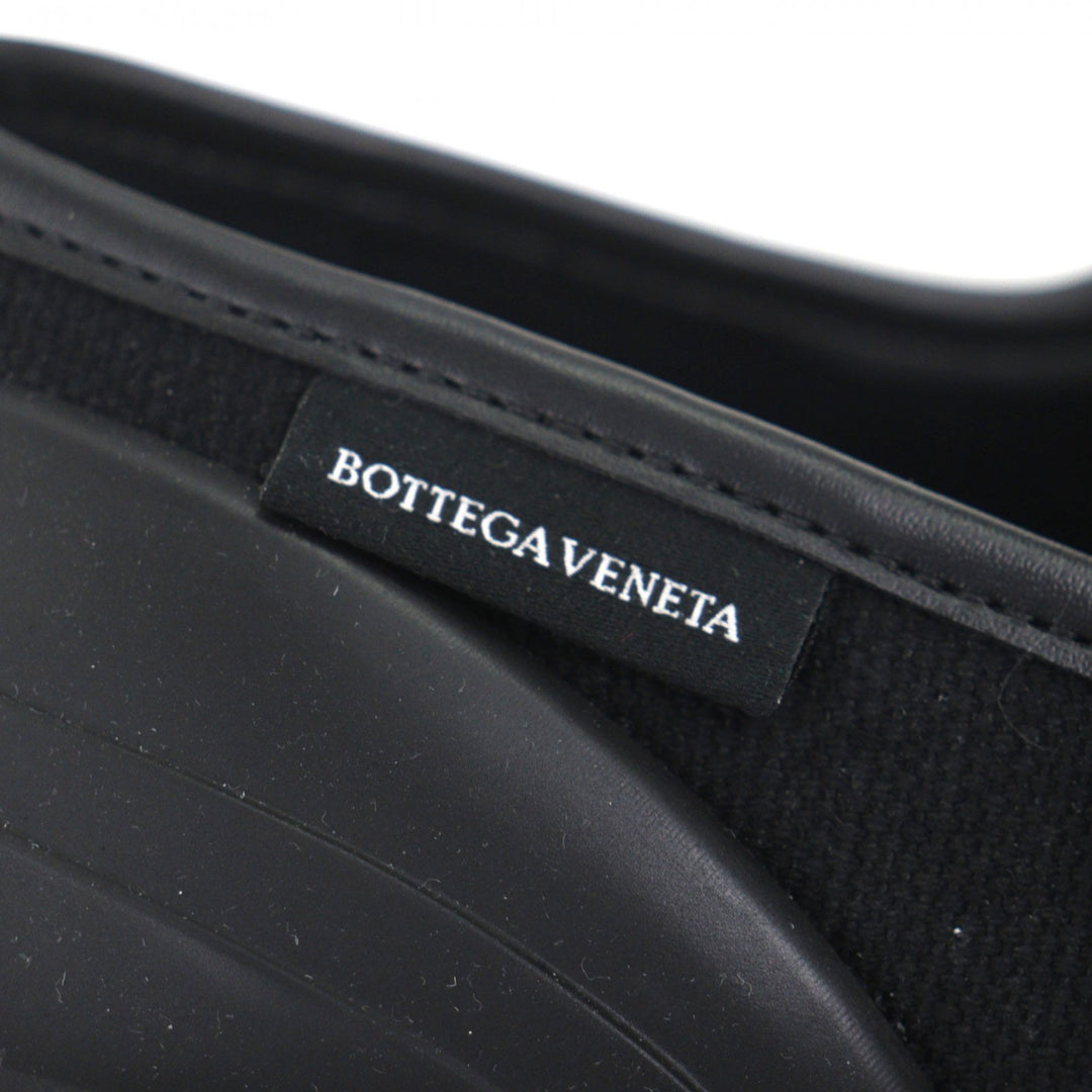 未使用品▼BOTTEGAVENETA ボッテガヴェネタ Trek トレック メリージェーン キャンバス レザー シューズ ローファー ブラック 42 箱袋付