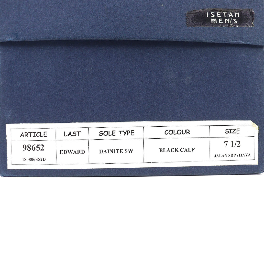 美品△Jalan Sriwijaya ジャランスリワヤ 98652 EDWARD ウィングチップ ダイナイトソール レザーシューズ ビジネスシューズ ブラック 7.5