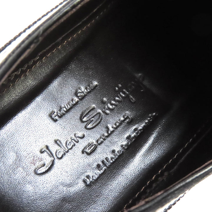 美品△Jalan Sriwijaya ジャランスリワヤ 98652 EDWARD ウィングチップ ダイナイトソール レザーシューズ ビジネスシューズ ブラック 7.5