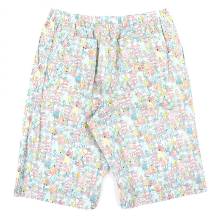 極美品▼GUCCI グッチ 636592 LIBERTY リバティ コットン100% 総柄 ボタンフライ ショートパンツ マルチ 46 イタリア製 正規品 メンズ