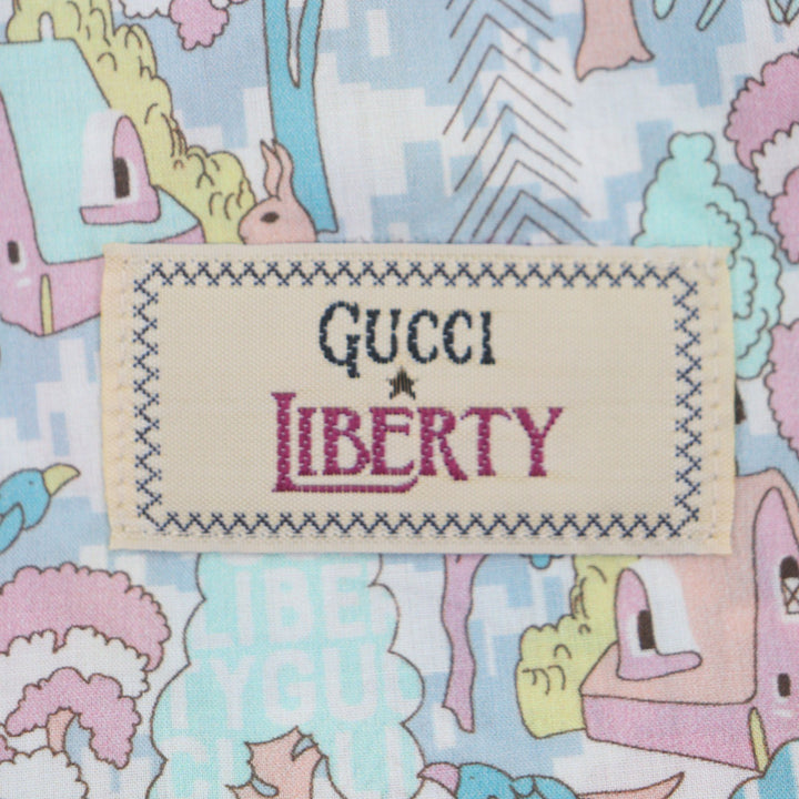 極美品▼GUCCI グッチ 636592 LIBERTY リバティ コットン100% 総柄 ボタンフライ ショートパンツ マルチ 46 イタリア製 正規品 メンズ