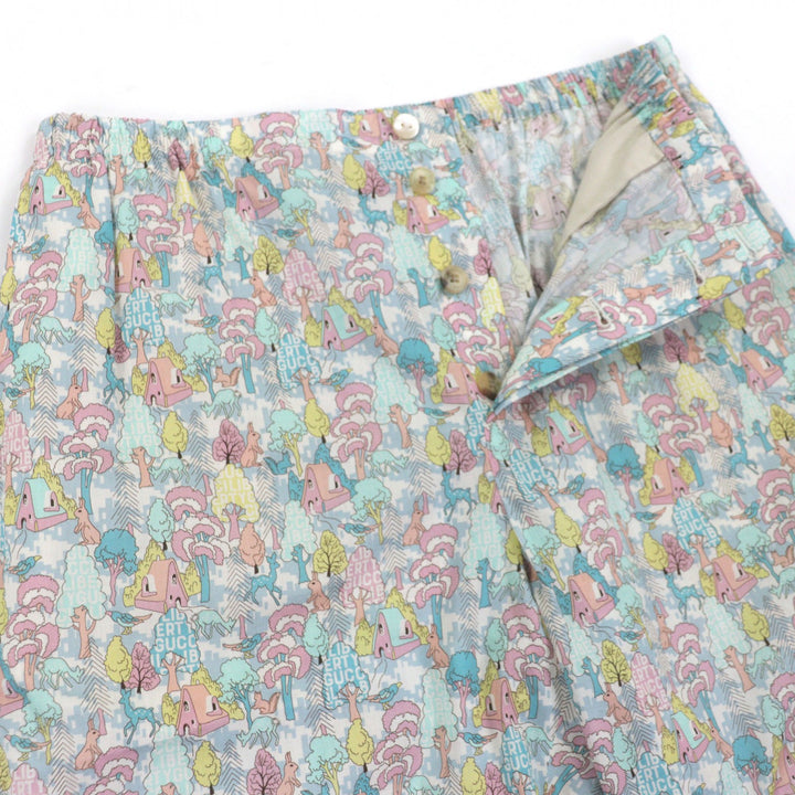極美品▼GUCCI グッチ 636592 LIBERTY リバティ コットン100% 総柄 ボタンフライ ショートパンツ マルチ 46 イタリア製 正規品 メンズ