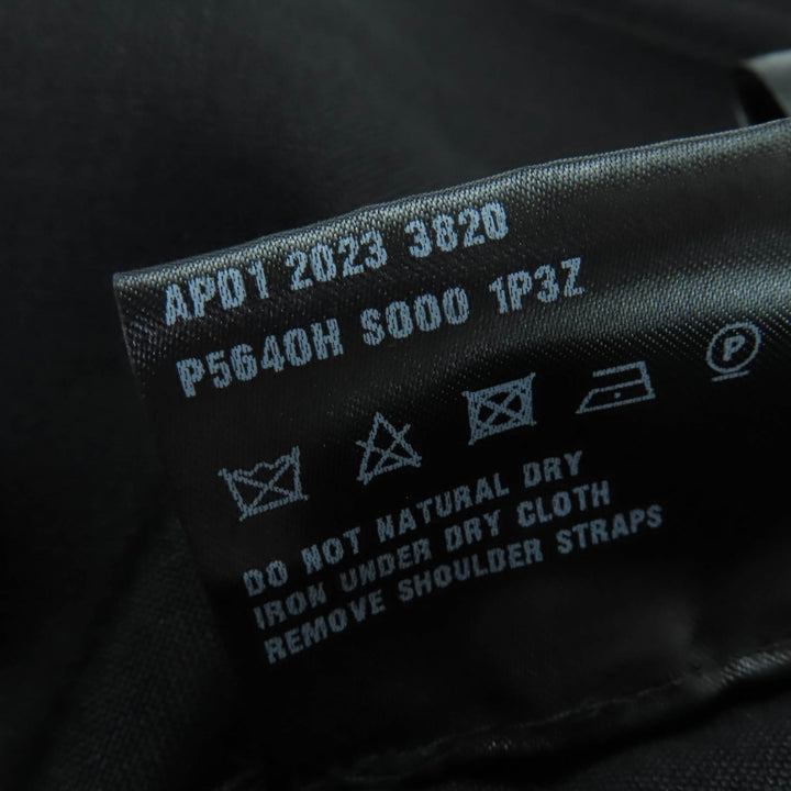 極美品☆PRADA プラダ 2023年製 P5640H ウール モヘア ベルテッド ジャケット ブラック 40 イタリア製 正規品 レディース