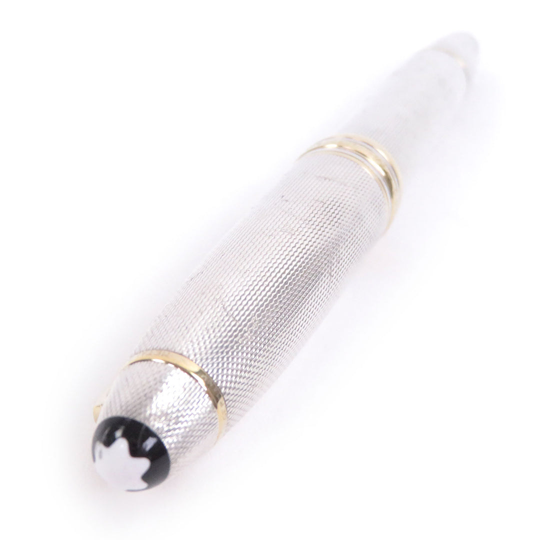 良品□MONTBLANC モンブラン ヴィンテージ ソリテール 146 SV925 ペン先18K Mニブ 万年筆 シルバー ゴールド ドイツ製 総重量55g メンズ