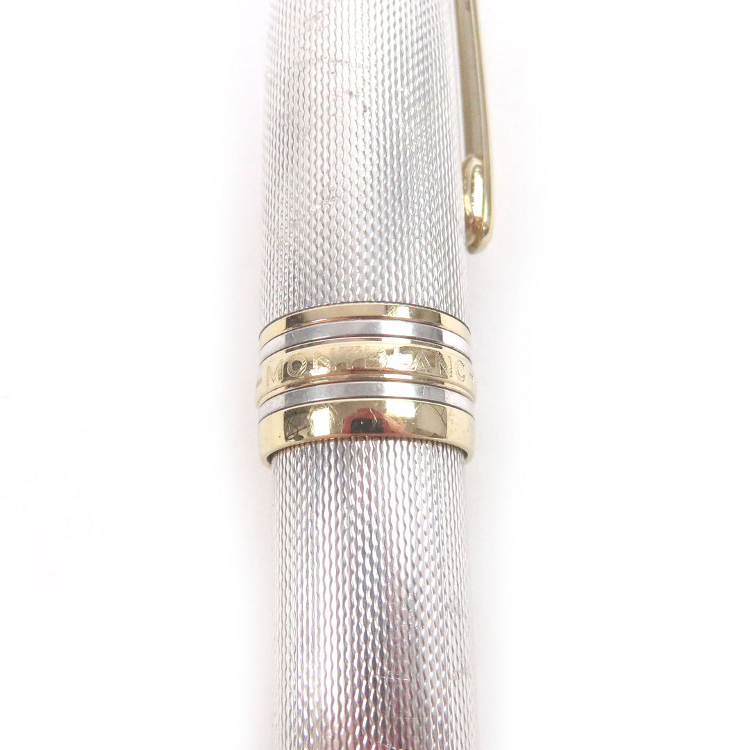 良品□MONTBLANC モンブラン ヴィンテージ ソリテール 146 SV925 ペン先18K Mニブ 万年筆 シルバー ゴールド ドイツ製 総重量55g メンズ