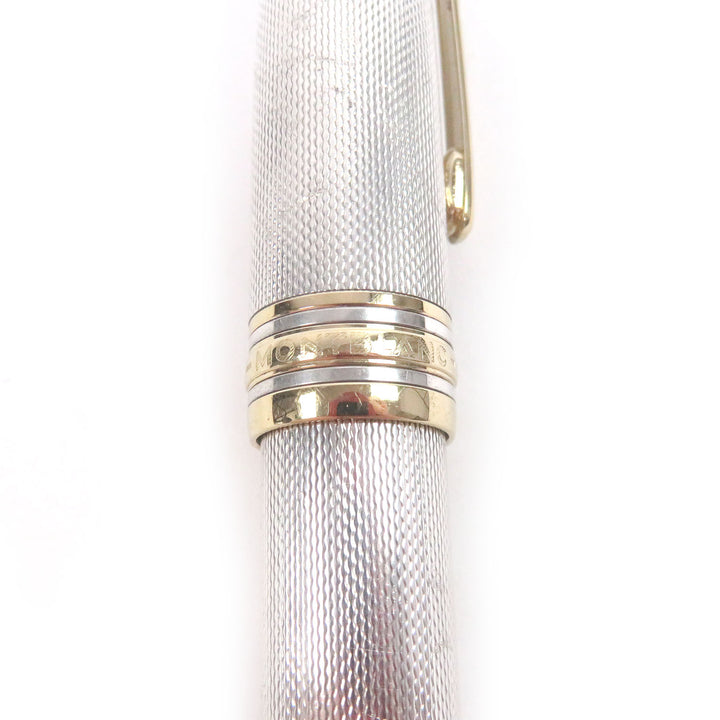 良品□MONTBLANC モンブラン ヴィンテージ ソリテール 146 SV925 ペン先18K Mニブ 万年筆 シルバー ゴールド ドイツ製 総重量55g メンズ