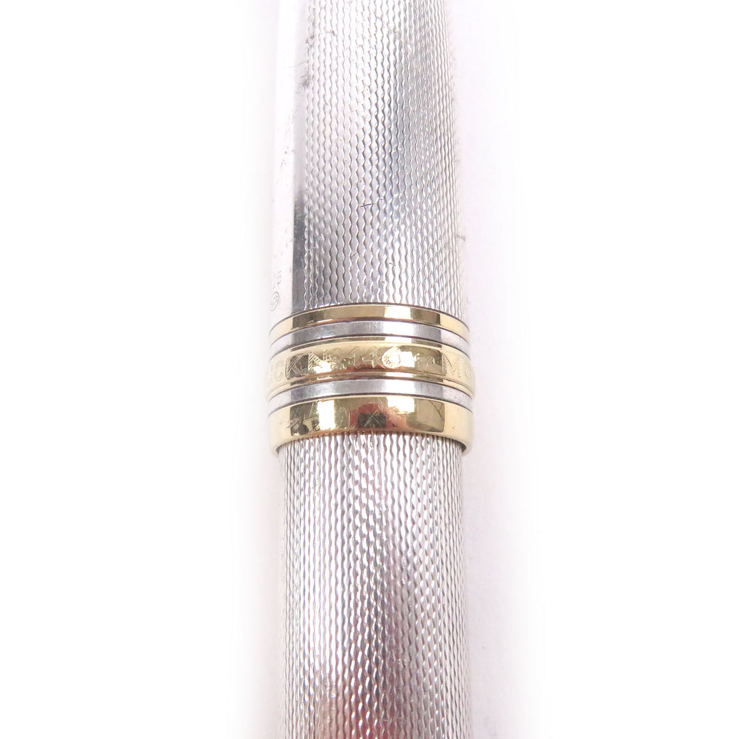 良品□MONTBLANC モンブラン ヴィンテージ ソリテール 146 SV925 ペン先18K Mニブ 万年筆 シルバー ゴールド ドイツ製 総重量55g メンズ