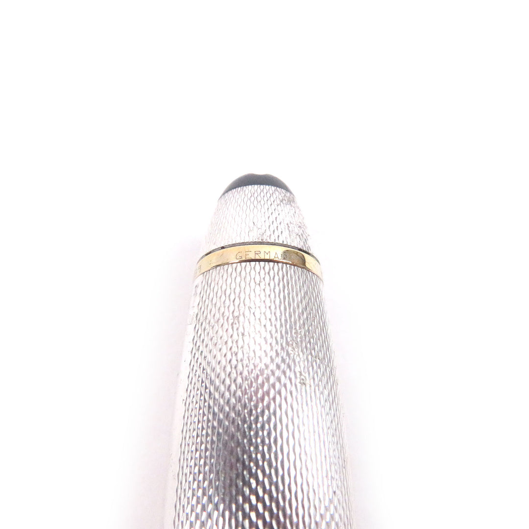 良品□MONTBLANC モンブラン ヴィンテージ ソリテール 146 SV925 ペン先18K Mニブ 万年筆 シルバー ゴールド ドイツ製 総重量55g メンズ