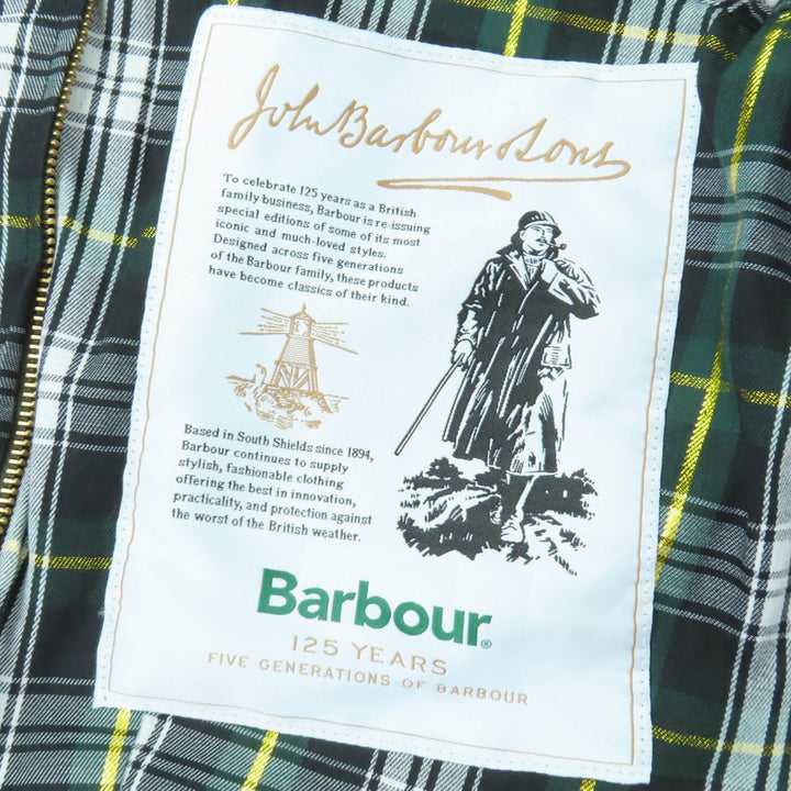 美品☆Barbour バブアー 1902211 コットン100％ 125周年記念 HAYDON WAX JACKET ジャケット ダークグリーン 36 正規品 レディース