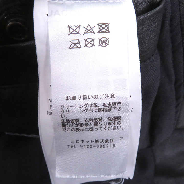 美品□JACOB COHEN ヤコブコーエン シープスキン ウール ニット切替 フーデッド 中綿 ジャケット ブラック 50 イタリア製 正規品 メンズ