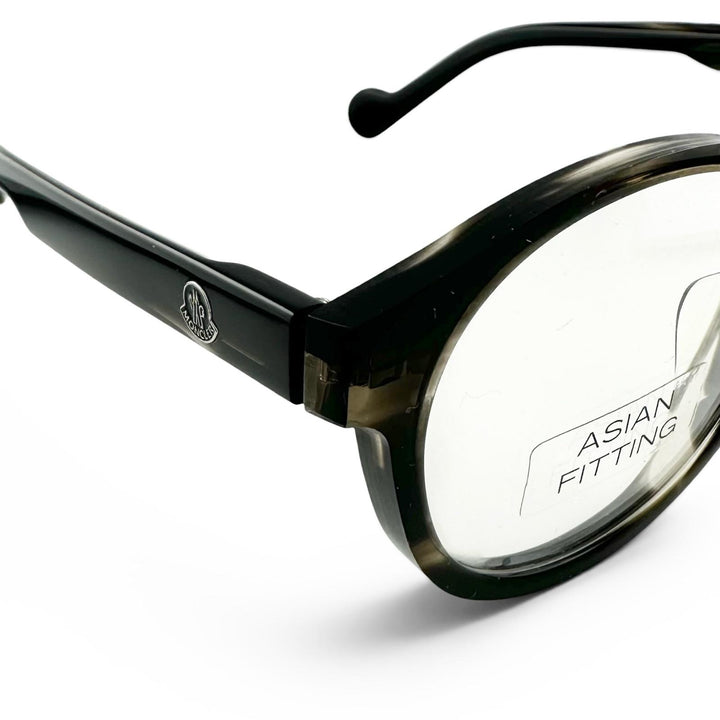 未使用品▲MONCLER モンクレール ML5051-F アジアンフィット ボストン型 メガネ 眼鏡 アイウェア ブラック 52□20 150 伊製 メンズ