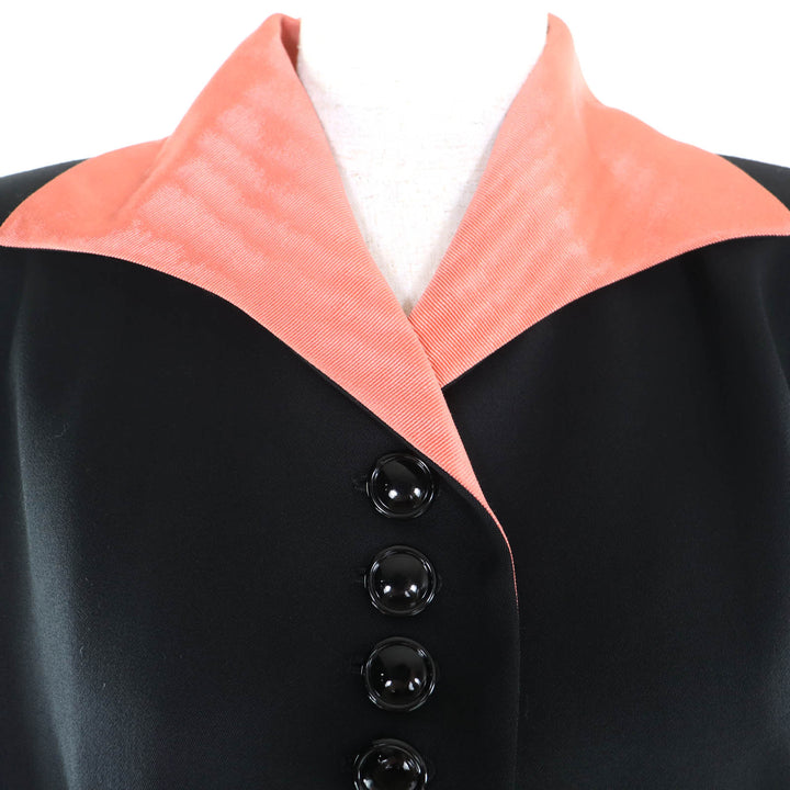 美品★Christian Dior クリスチャンディオール ヴィンテージ 2709010 ウール100％ コレクションNo 21A フロントボタン ジャケット 38