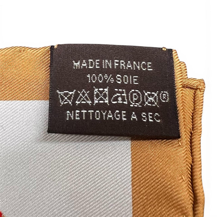 極美品▲HERMES エルメス カレ45 BRIDES de GALA 式典用馬勒 シルク100％ スカーフ マルチ フランス製 レディース