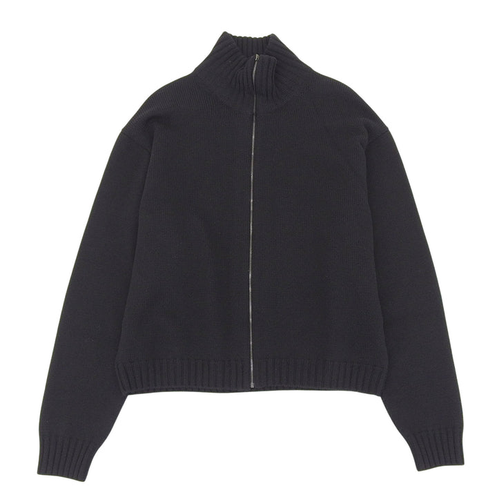極美品▲RE PURPOSE リパーパス 23AW ウール100％ ジップアップ ドライバーズニット カーディガン ブラック M 正規品 メンズ