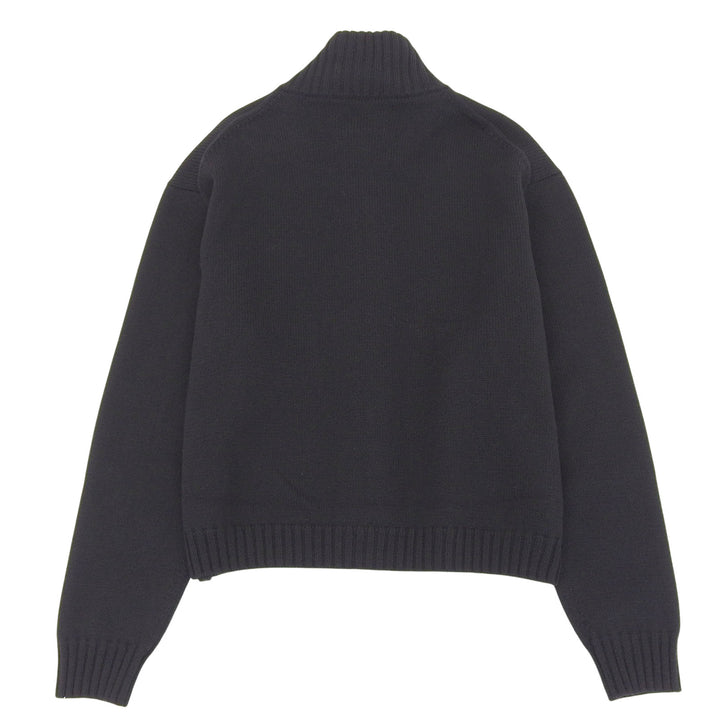 極美品▲RE PURPOSE リパーパス 23AW ウール100％ ジップアップ ドライバーズニット カーディガン ブラック M 正規品 メンズ