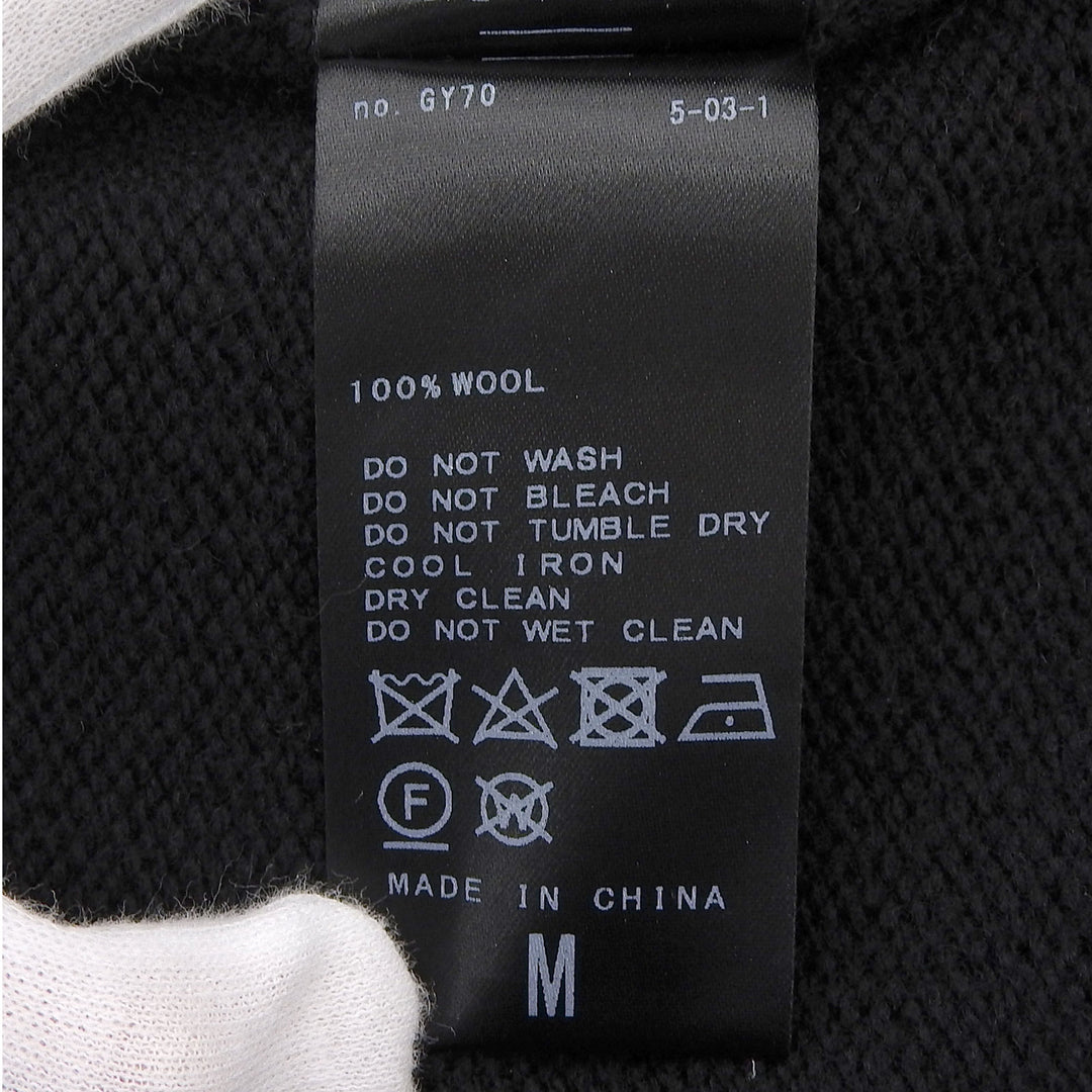 極美品▲RE PURPOSE リパーパス 23AW ウール100％ ジップアップ ドライバーズニット カーディガン ブラック M 正規品 メンズ