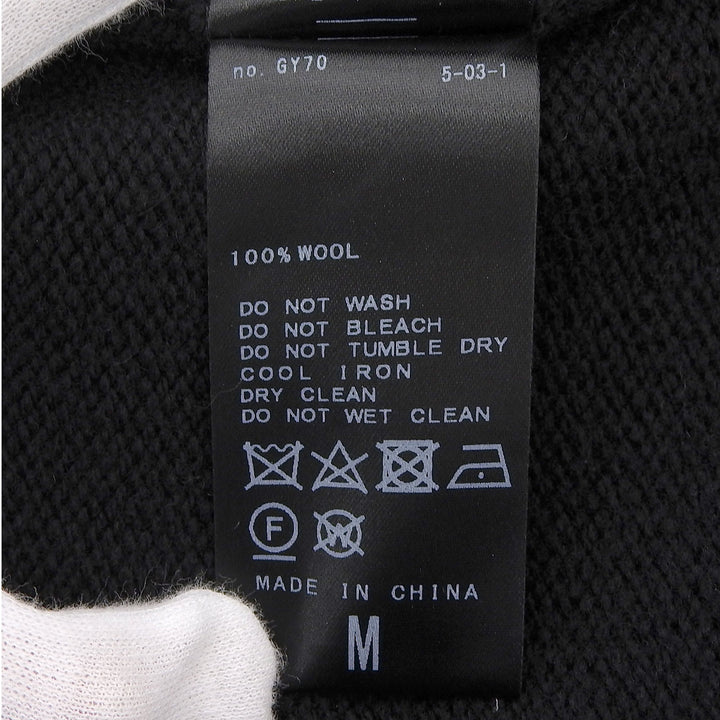極美品▲RE PURPOSE リパーパス 23AW ウール100％ ジップアップ ドライバーズニット カーディガン ブラック M 正規品 メンズ