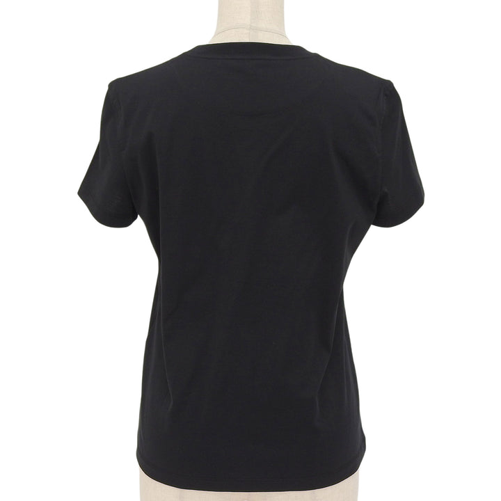 未使用品▲HERMES エルメス 24AW 4H4643DA カルトゥッシュ モール コットン100％ 半袖Ｔシャツ ブラック 36 フランス製 レディース