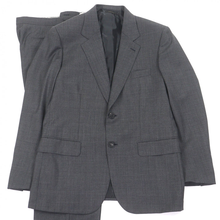 極美品□Brioni ブリオーニ SIGNATURE Super150sウール使用 シングルスーツ 上下セットアップ グレー 50 イタリア製 正規品 メンズ