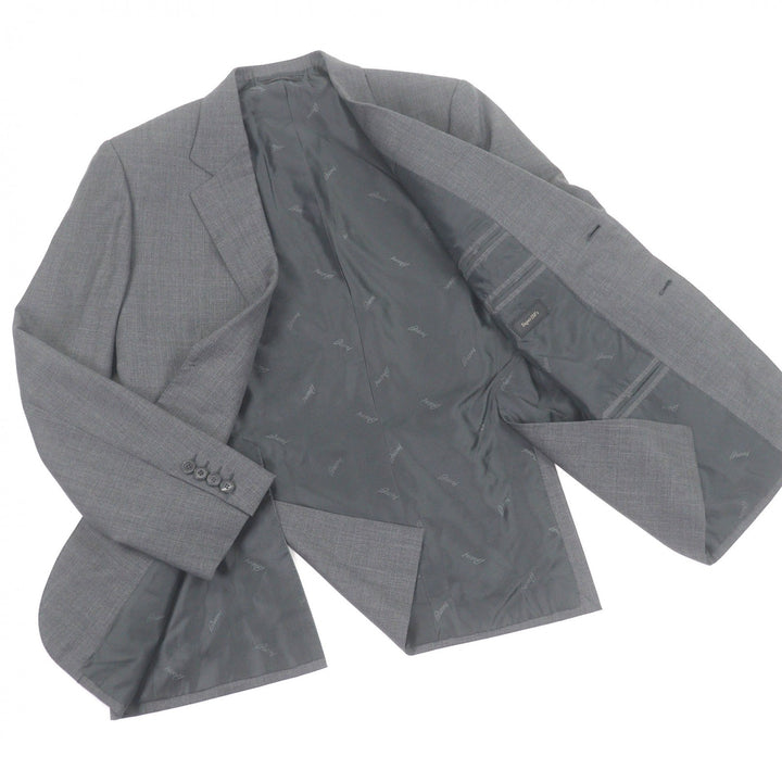極美品□Brioni ブリオーニ SIGNATURE Super150sウール使用 シングルスーツ 上下セットアップ グレー 50 イタリア製 正規品 メンズ