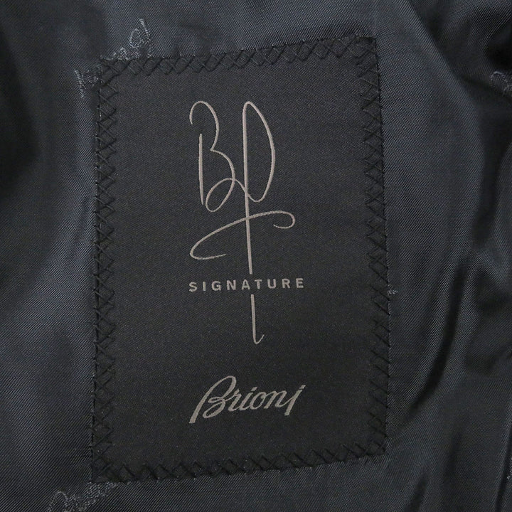 極美品□Brioni ブリオーニ SIGNATURE Super150sウール使用 シングルスーツ 上下セットアップ グレー 50 イタリア製 正規品 メンズ