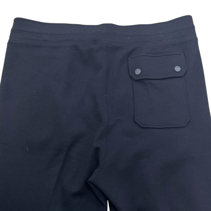極美品▲Ermenegildo Zegna エルメネジルド ゼニア High performanc ウール100％ レザー使い パンツ ネイビー 50 トルコ製 正規品 メンズ