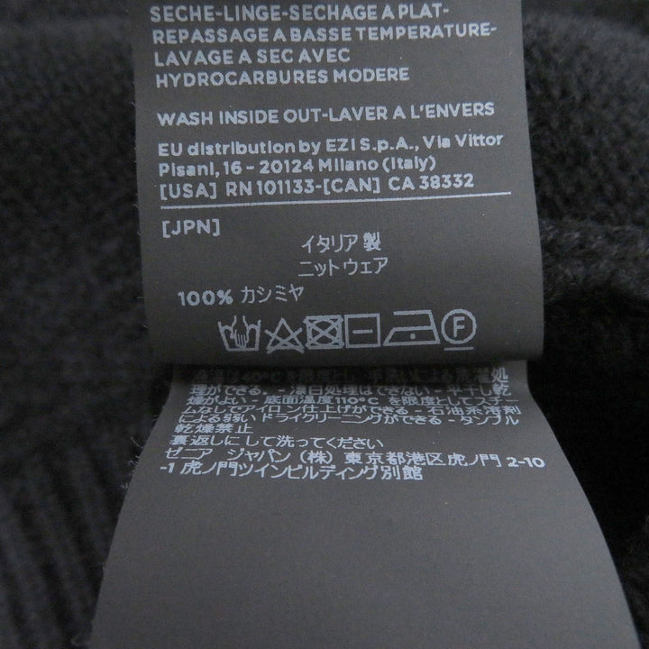 極美品□Zegna ゼニア Oasi Cashmere オアジカシミヤ ロングスリーブニット セーター ブラック ブラウン 48 イタリア製 正規品 メンズ