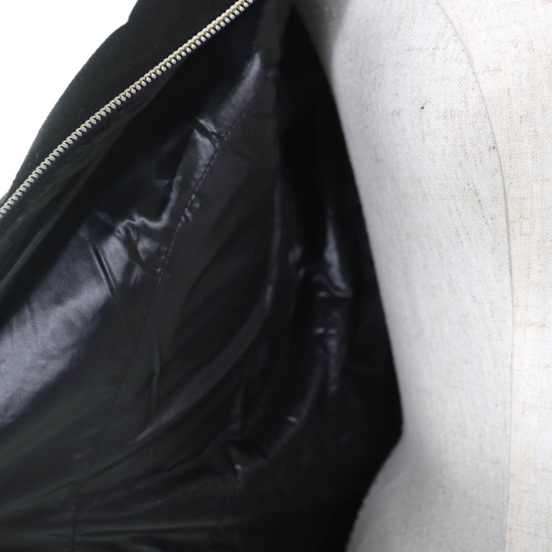美品☆Herno ヘルノ ロロピアーナ社製生地使用 カシミヤ シルク フォックスファー付 スタンドカラー ZIP UP ダウンコート 黒 40 正規品