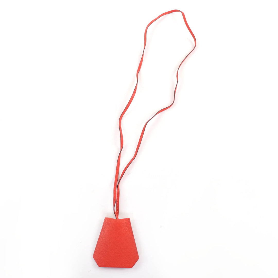 美品☆HERMES エルメス クロシェット ネックレス シェーブル カプシーヌ シルバー金具 アクセサリー C刻印 箱付き フランス製 レディース