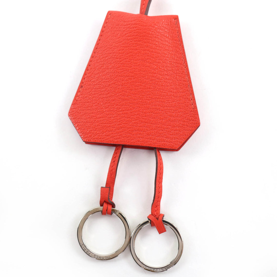 美品☆HERMES エルメス クロシェット ネックレス シェーブル カプシーヌ シルバー金具 アクセサリー C刻印 箱付き フランス製 レディース