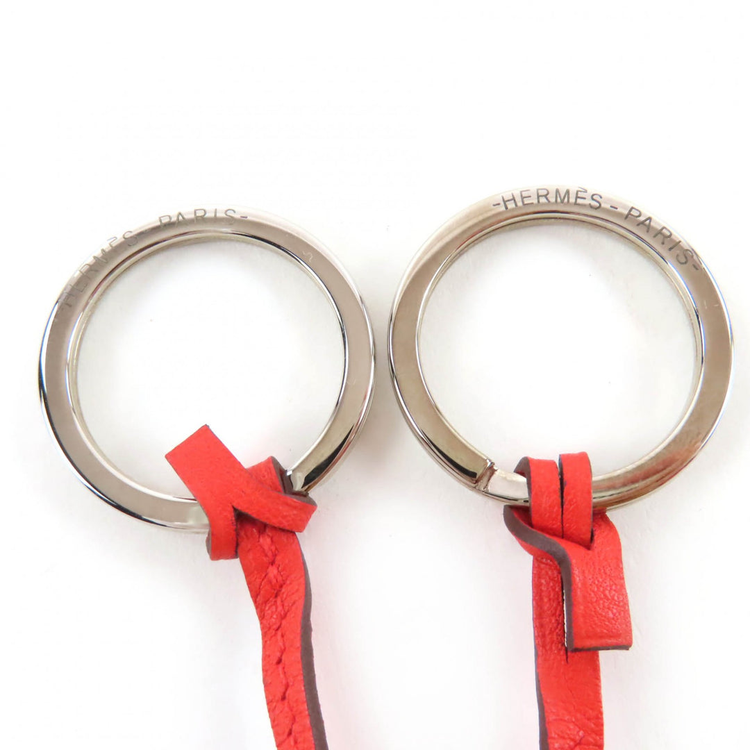 美品☆HERMES エルメス クロシェット ネックレス シェーブル カプシーヌ シルバー金具 アクセサリー C刻印 箱付き フランス製 レディース