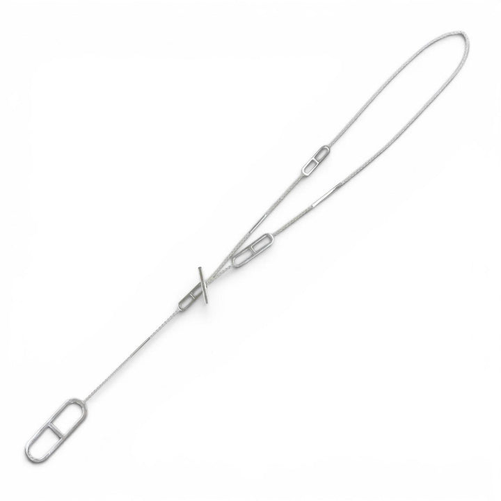 美品◇HERMES エルメス 2021年製 エヴァーシェーヌダンクル 925 ネックレス アクセサリー 全長約80cm シルバー イタリア製 重量34.2g