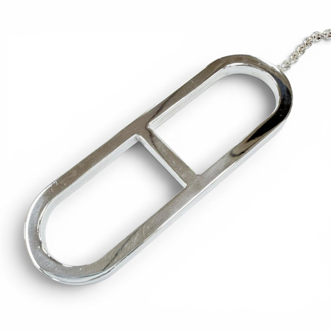 美品◇HERMES エルメス 2021年製 エヴァーシェーヌダンクル 925 ネックレス アクセサリー 全長約80cm シルバー イタリア製 重量34.2g