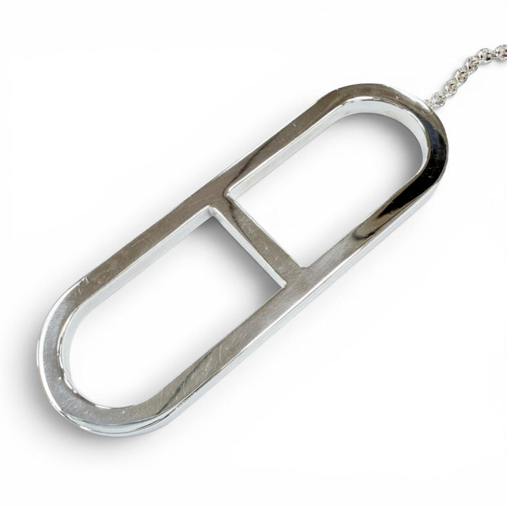 美品◇HERMES エルメス 2021年製 エヴァーシェーヌダンクル 925 ネックレス アクセサリー 全長約80cm シルバー イタリア製 重量34.2g