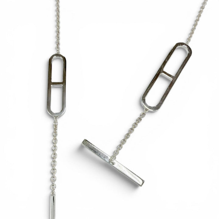 美品◇HERMES エルメス 2021年製 エヴァーシェーヌダンクル 925 ネックレス アクセサリー 全長約80cm シルバー イタリア製 重量34.2g