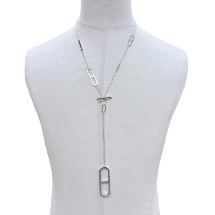 美品◇HERMES エルメス 2021年製 エヴァーシェーヌダンクル 925 ネックレス アクセサリー 全長約80cm シルバー イタリア製 重量34.2g
