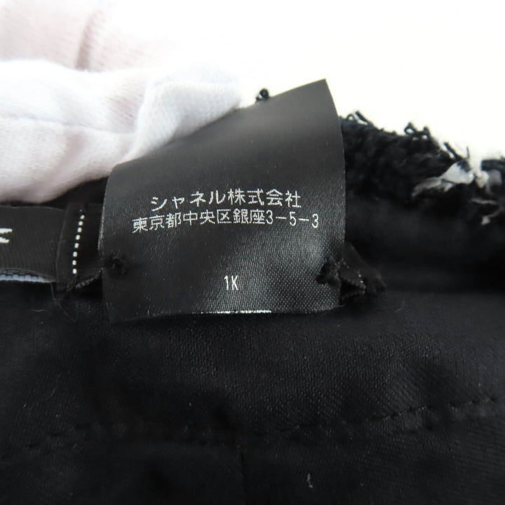 美品★CHANEL シャネル 19C ココマーク 格子柄 ツイード ベレー帽 ブラック ホワイト ブラック金具 M 保存袋付き イタリア製 正規品