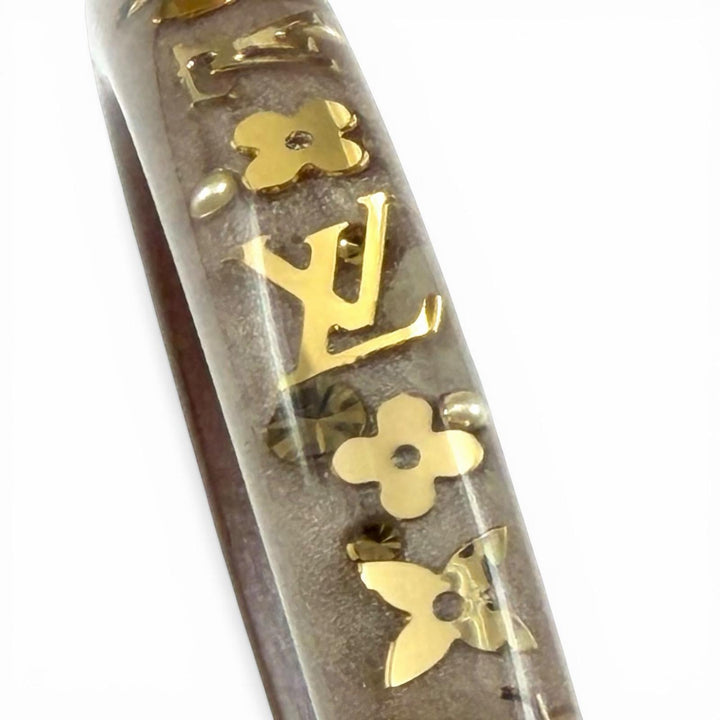 極美品◇LOUIS VUITTON ルイヴィトン M65867 ブラスレ アンクルージョン TPM モノグラム バングル クリアブラウン ゴールド 保存袋付き