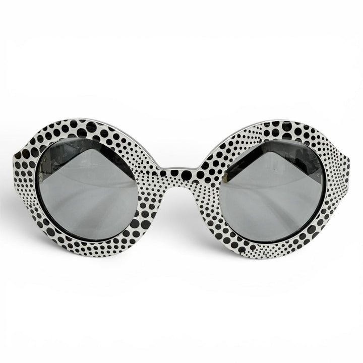 美品◇LOUIS VUITTO Yayoi Kusama ルイヴィトン 草間彌生 Z0480W ウェーブロン ドット柄 サングラス 44□30 デモレンズ 伊製 箱 袋付き