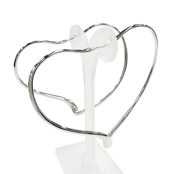 美品◇TIFFANY&amp;Co. ティファニー エルサペレッティ オープンハート ラージ ピアス AG925 フープピアス アクセサリー シルバー 重量12.2g