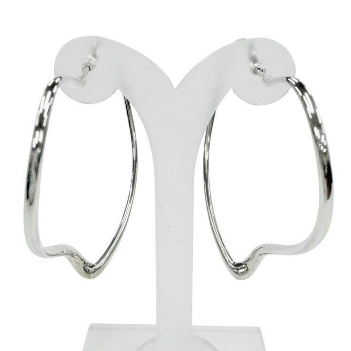 美品◇TIFFANY&amp;Co. ティファニー エルサペレッティ オープンハート ラージ ピアス AG925 フープピアス アクセサリー シルバー 重量12.2g