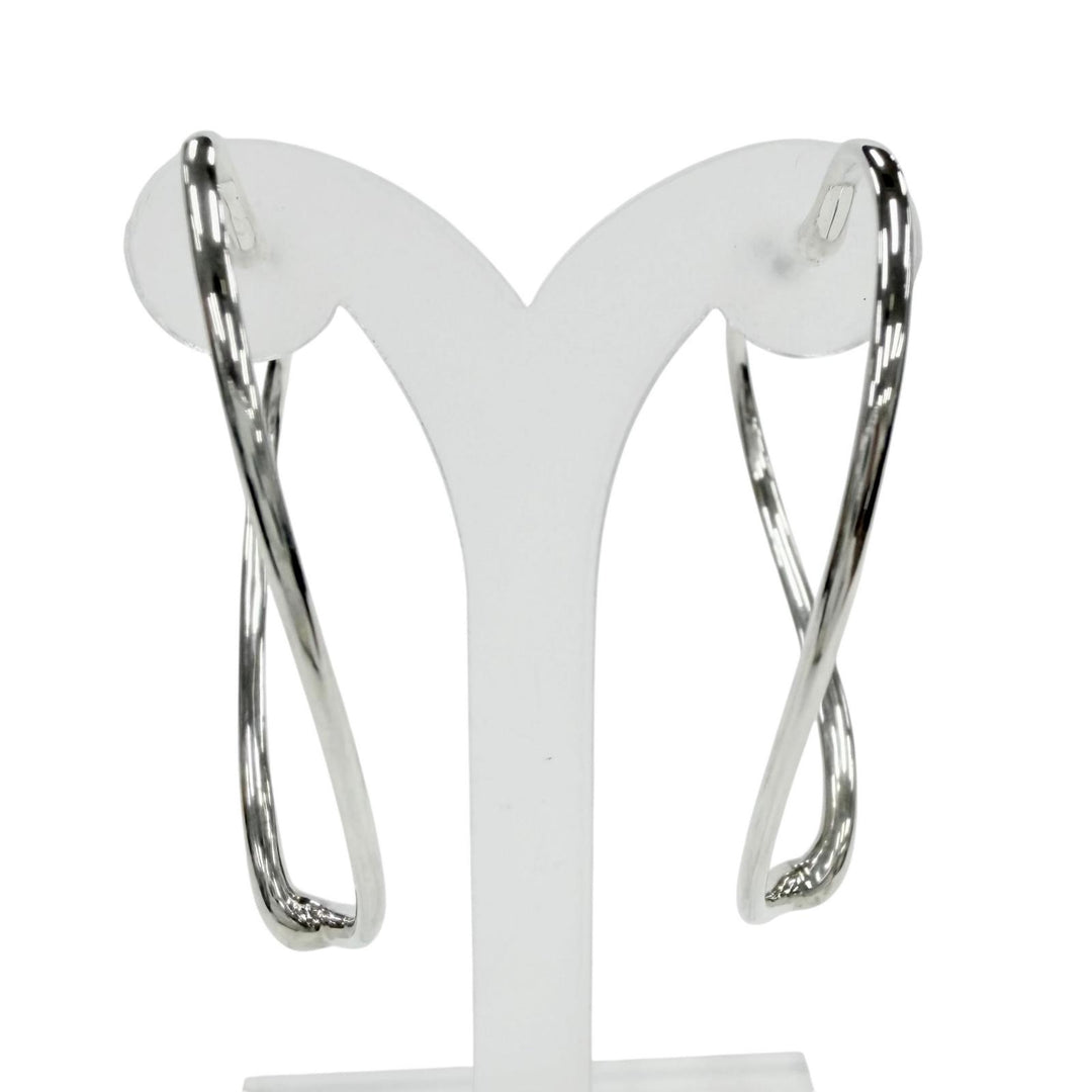 美品◇TIFFANY&amp;Co. ティファニー エルサペレッティ オープンハート ラージ ピアス AG925 フープピアス アクセサリー シルバー 重量12.2g