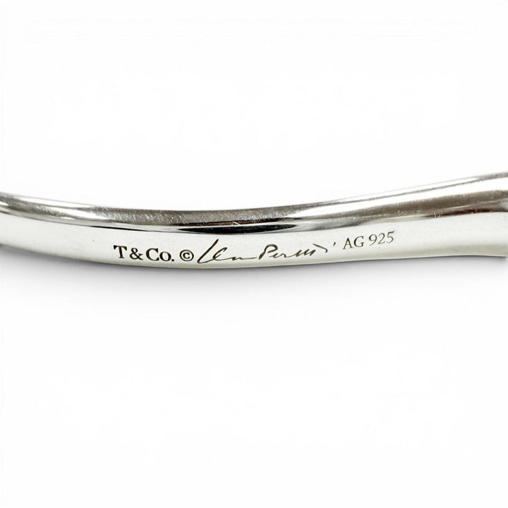 美品◇TIFFANY&amp;Co. ティファニー エルサペレッティ オープンハート ラージ ピアス AG925 フープピアス アクセサリー シルバー 重量12.2g