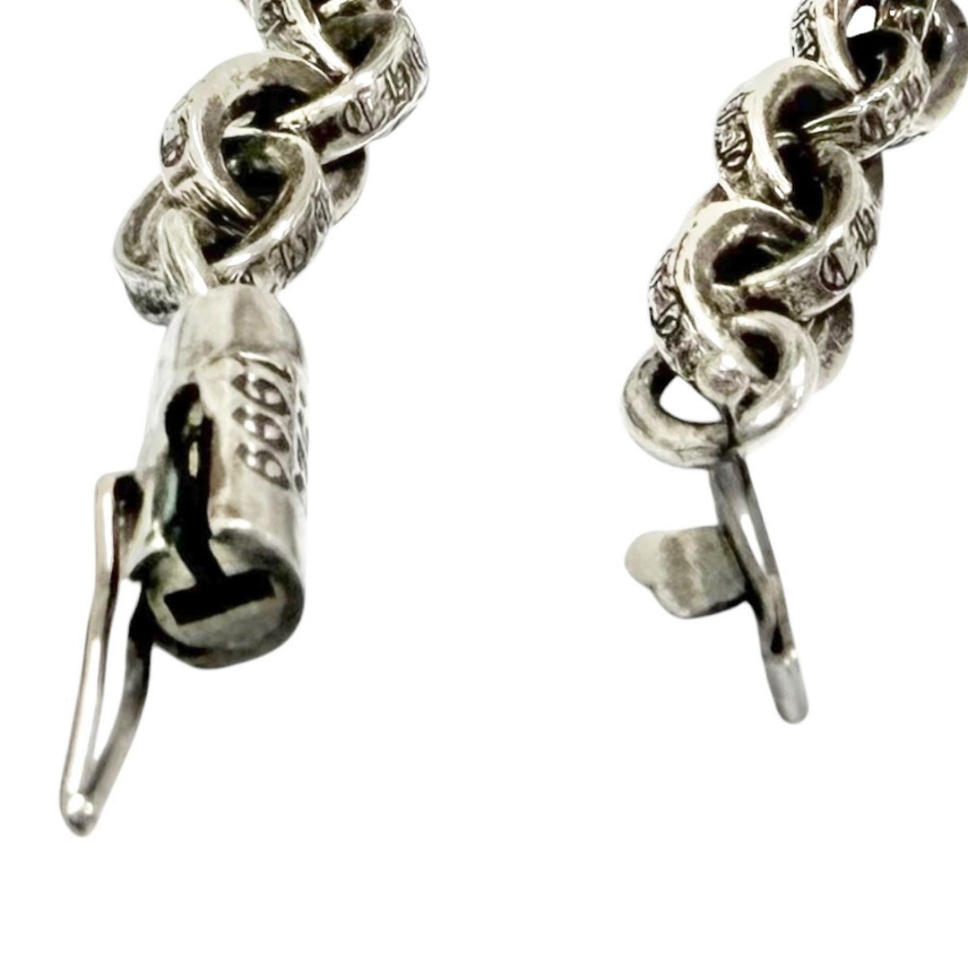 美品□CHROME HEARTS クロムハーツ 1999 SV925 14K ペーパーチェーン 18インチ ロゴ ネックレス アクセサリー シルバー 重量32.2g メンズ