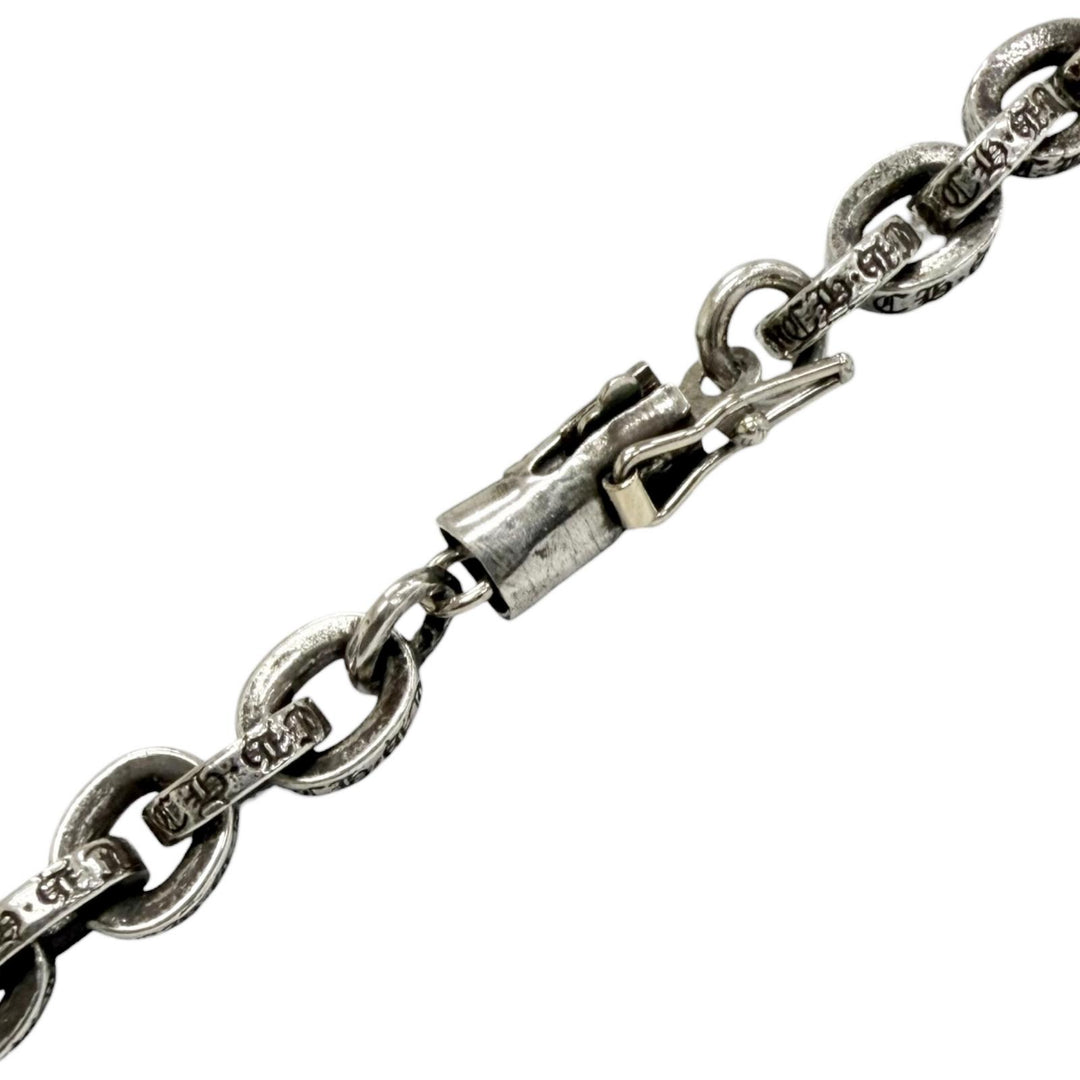 美品□CHROME HEARTS クロムハーツ 1999 SV925 14K ペーパーチェーン 18インチ ロゴ ネックレス アクセサリー シルバー 重量32.2g メンズ