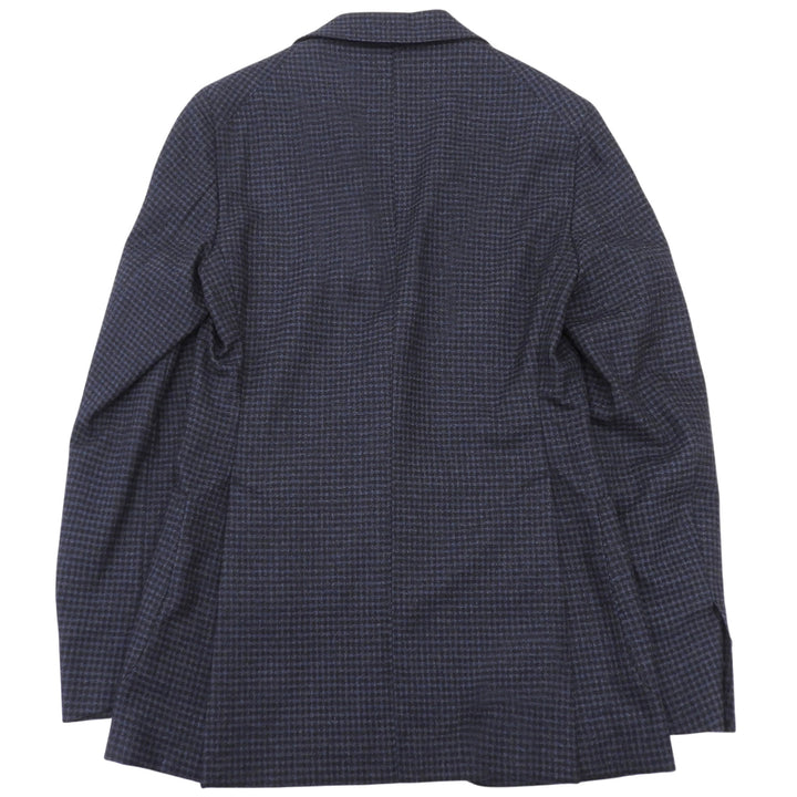 極美品▲TAGLIATORE タリアトーレ 1SMC22K MONTECARLO モンテカルロ チェック シングル ジャケット ネイビー 46 伊製 正規品 メンズ